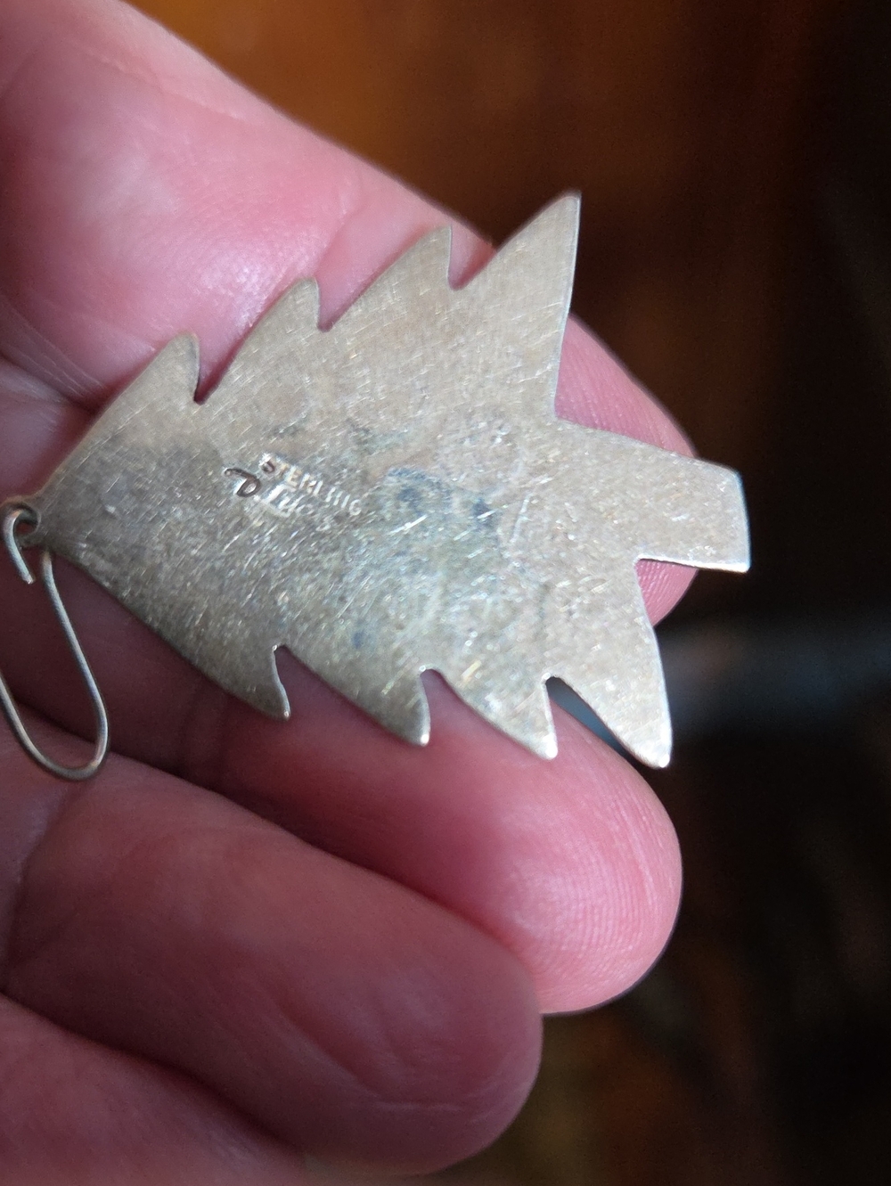 Don Lucas Sterling Silver & Coral Earrings - Picture 5 of 5